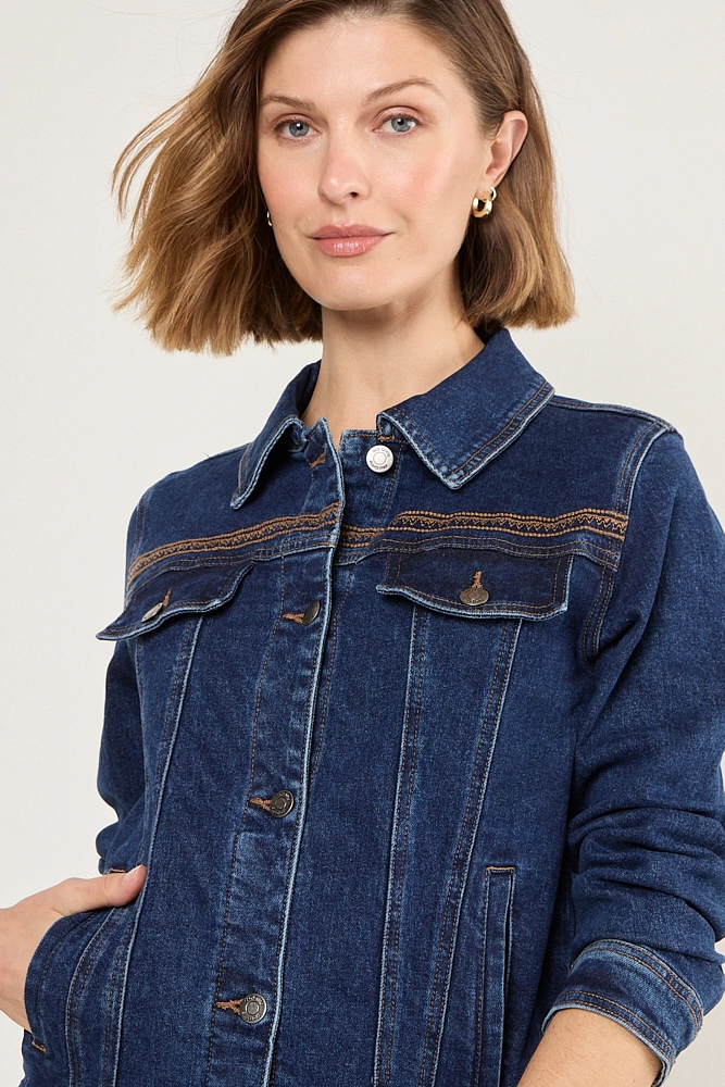 CHAQUETA AZUL MUJER MA GRIFFE - 1