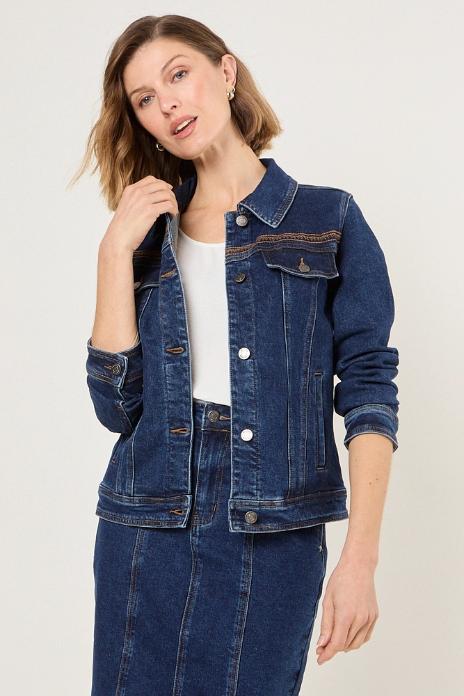 CHAQUETA AZUL MUJER MA GRIFFE - 2
