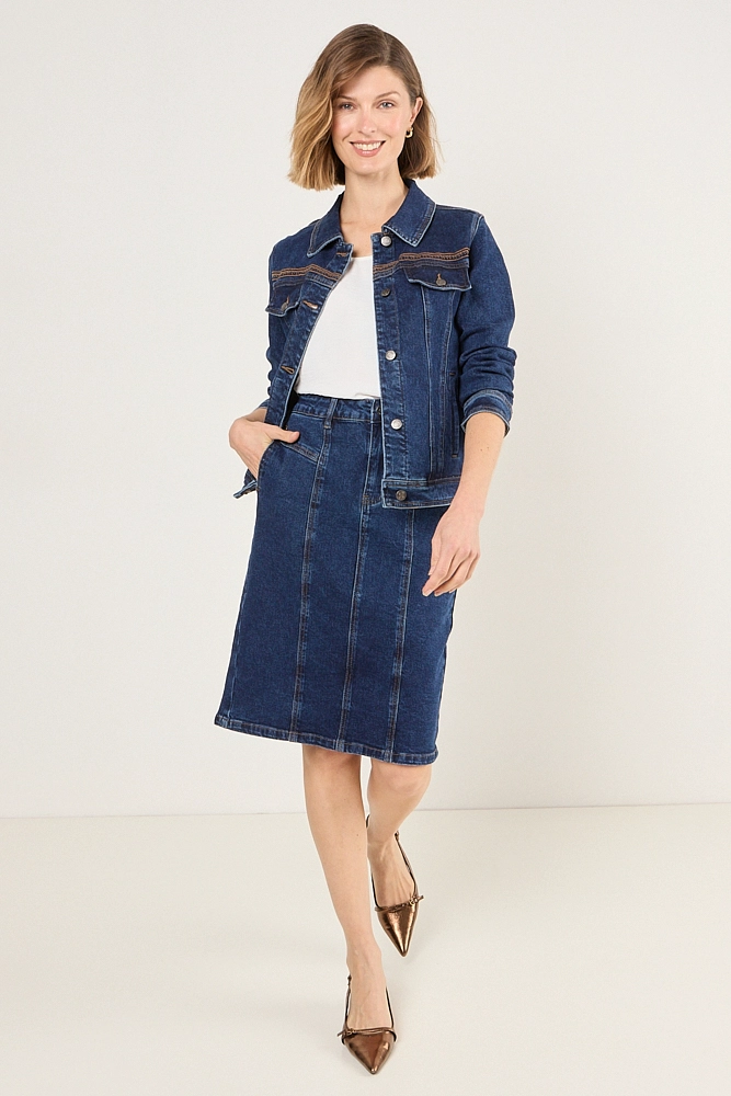 CHAQUETA AZUL MUJER MA GRIFFE - 5