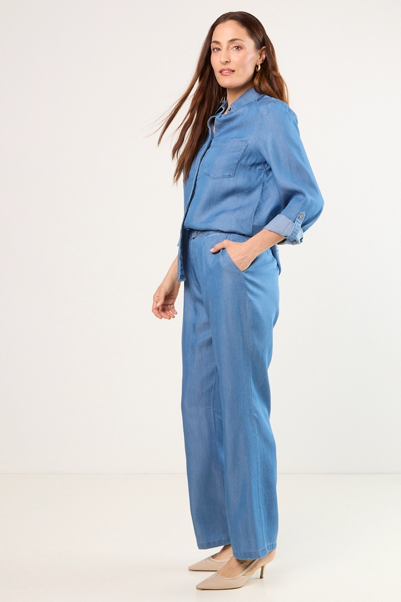 BLUSAS MANGA LARGA AZUL MUJER MA GRIFFE - 4