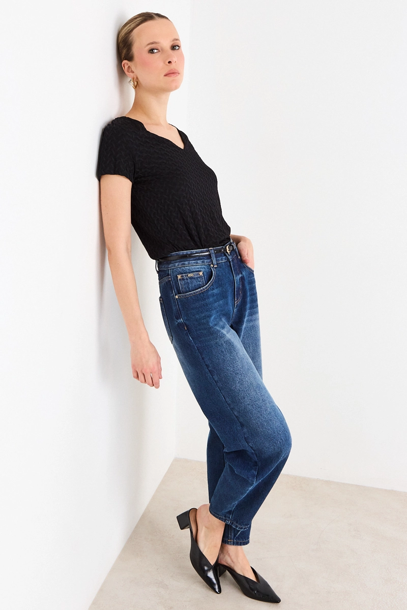 POLERA MANGA CORTA NEGRO MUJER ASH - 4