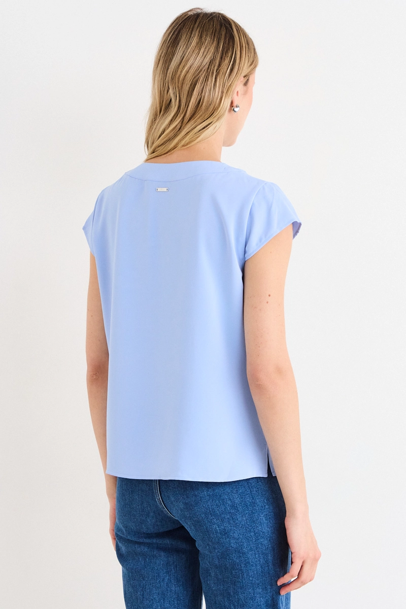 BLUSAS MANGA CORTA CELESTE MUJER ASH - 4