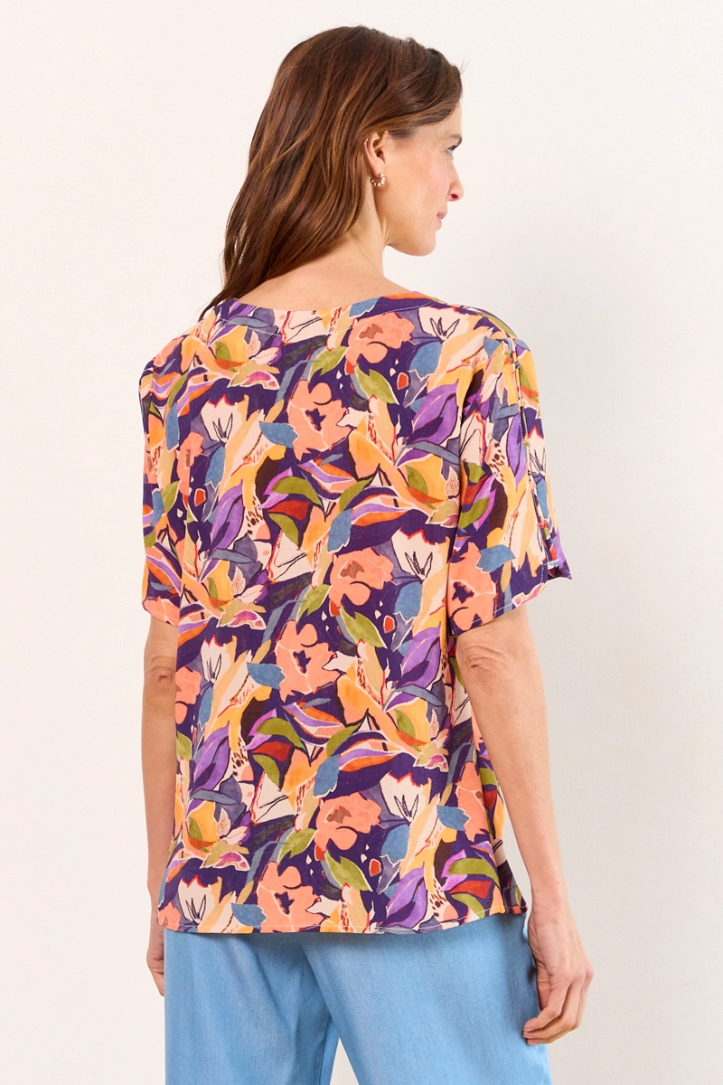 BLUSAS MANGA CORTA MORADO MUJER MA GRIFFE - 3
