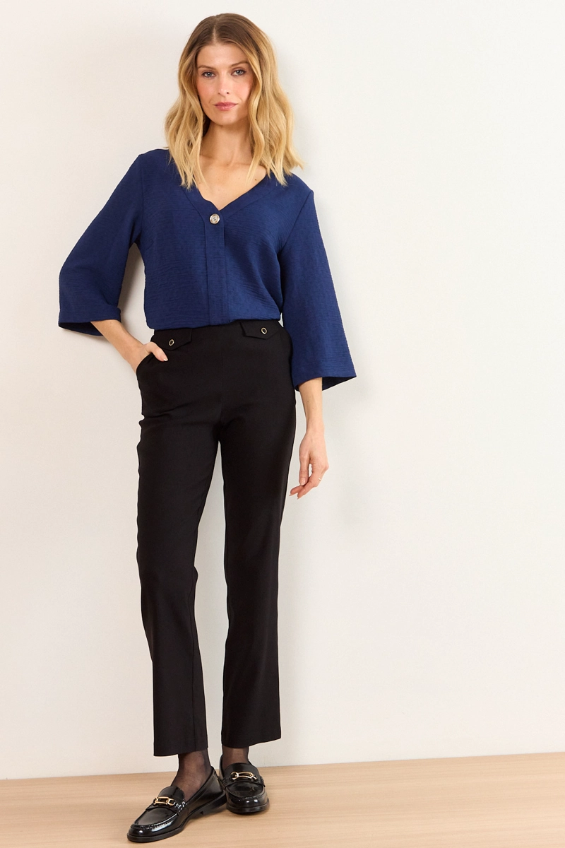 BLUSAS MANGA LARGA AZUL MUJER MA GRIFFE - 5