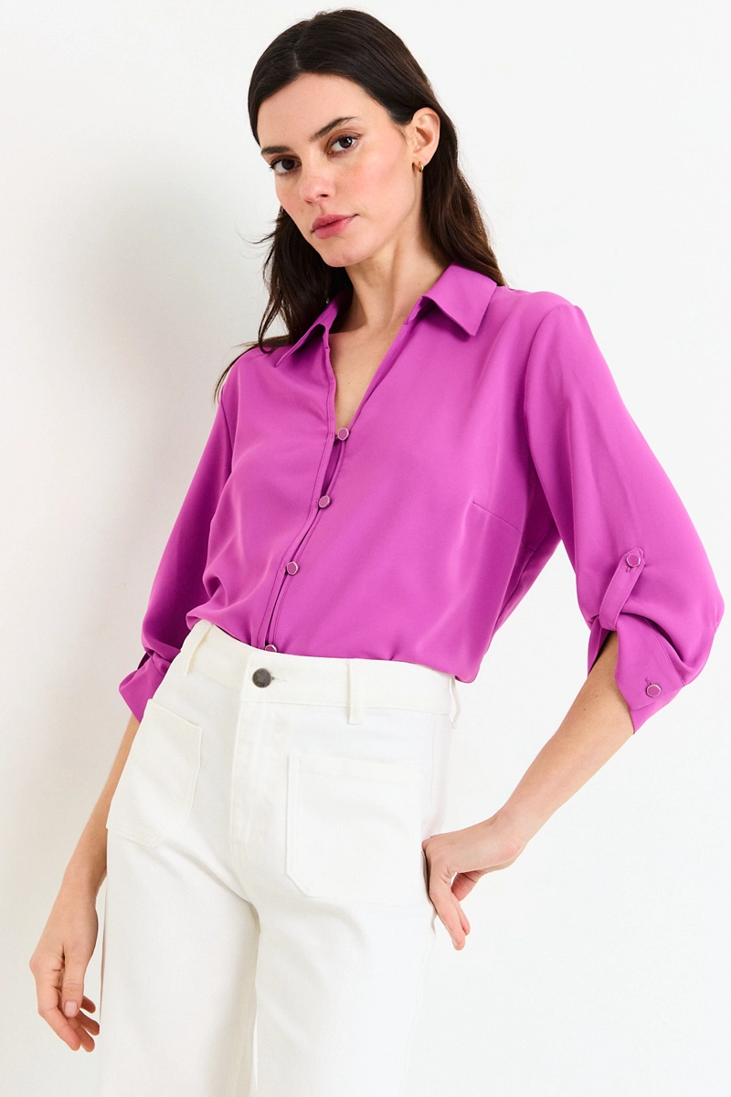 BLUSAS MANGA LARGA MORADO MUJER ASH - 1