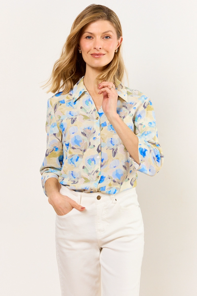 BLUSAS MANGA LARGA AZUL MUJER MA GRIFFE - 1