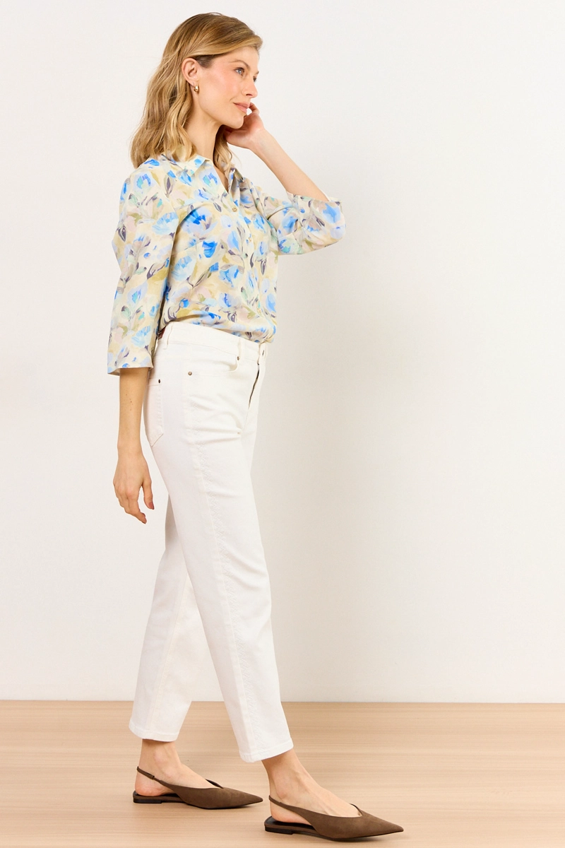 BLUSAS MANGA LARGA AZUL MUJER MA GRIFFE - 4