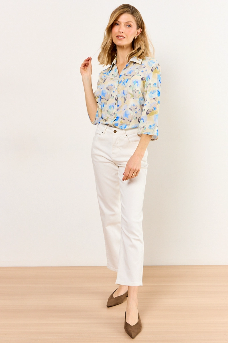 BLUSAS MANGA LARGA AZUL MUJER MA GRIFFE - 5