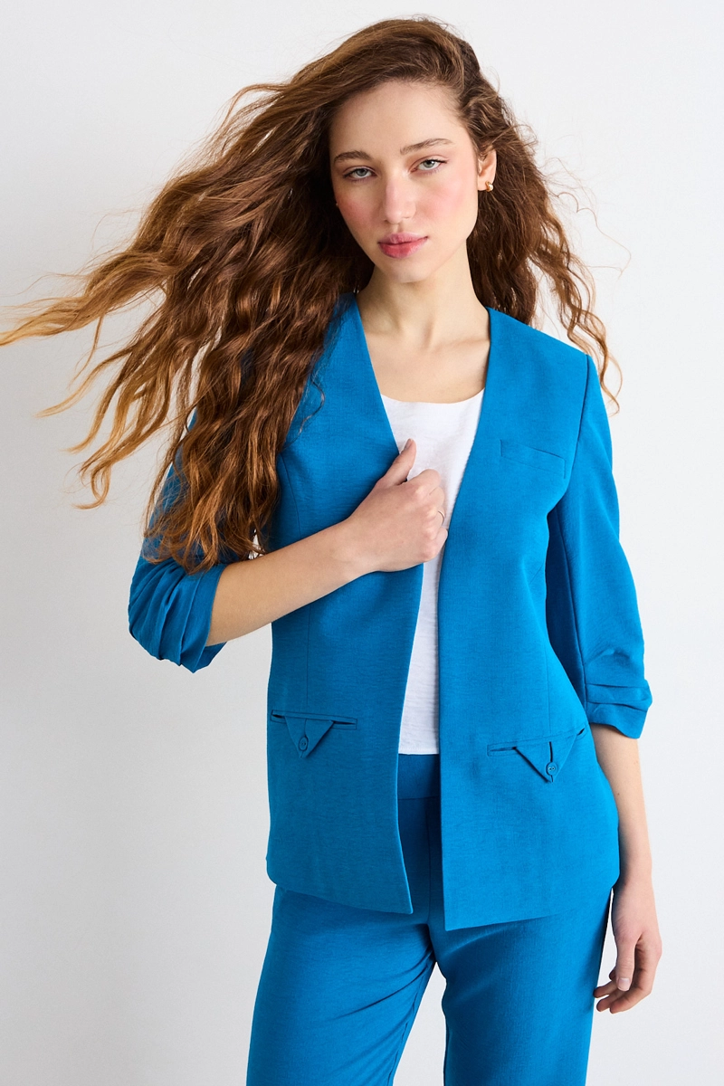 BLAZER AZUL MUJER IO - 1