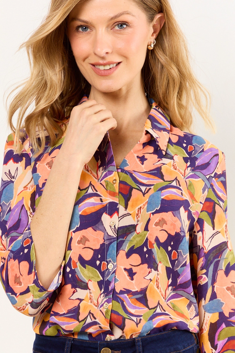 BLUSAS MANGA LARGA MORADO MUJER MA GRIFFE - 2