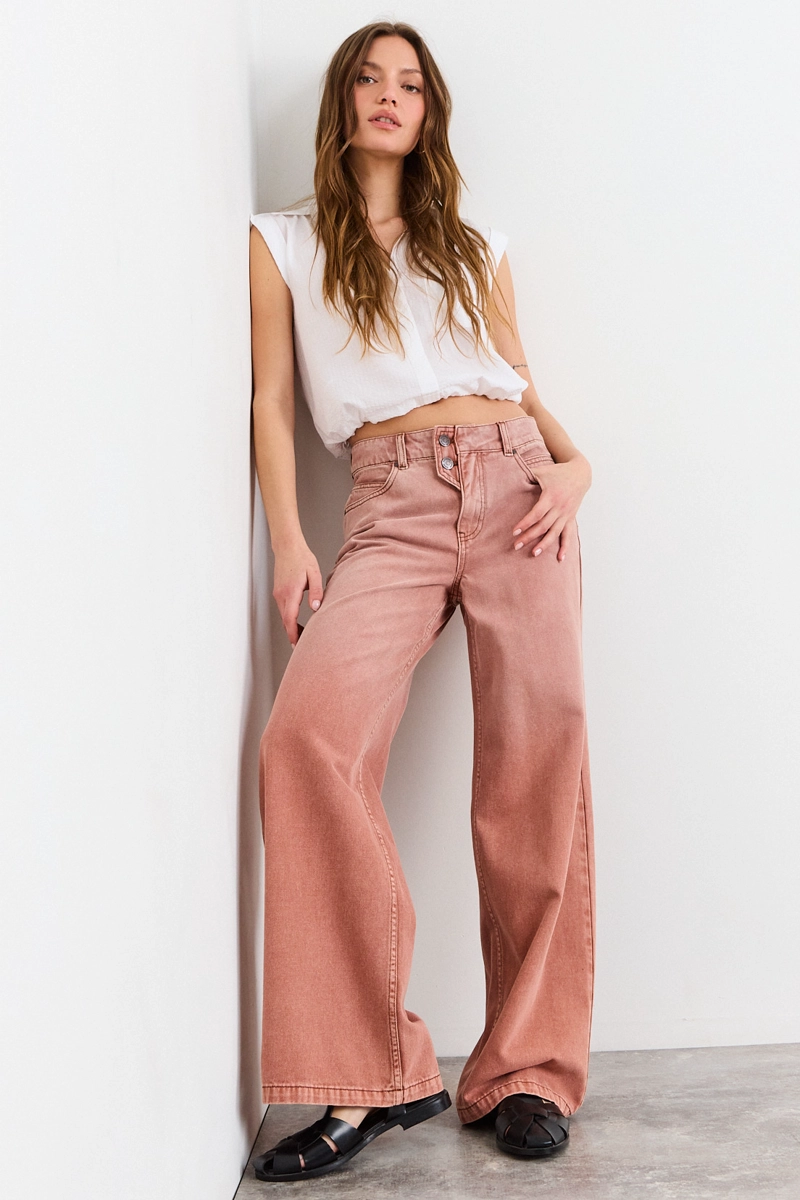 JEANS NARANJO MUJER IO - 1