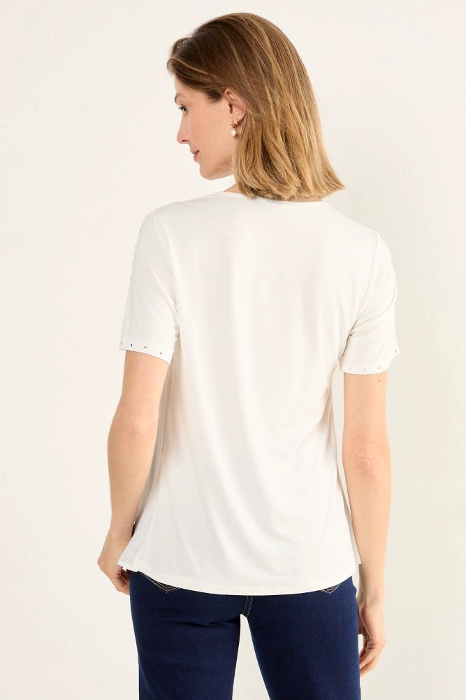POLERA ESTAMPADA CRUDO MUJER MAGRIFFE - 3