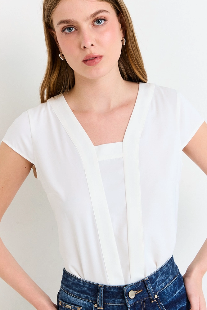 BLUSAS MANGA CORTA CRUDO MUJER ASH - 1