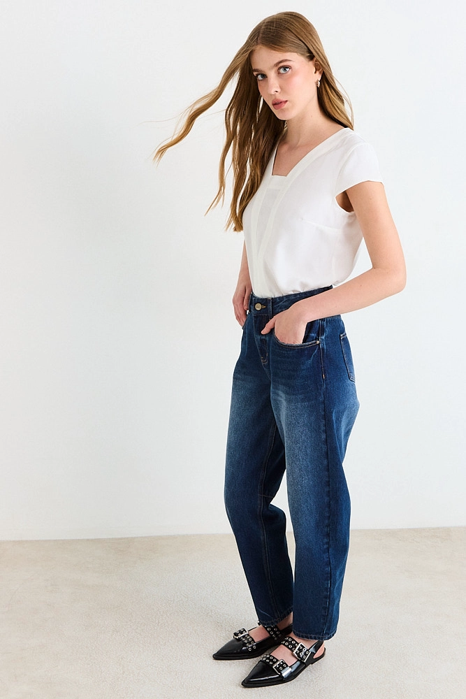 BLUSAS MANGA CORTA CRUDO MUJER ASH - 5