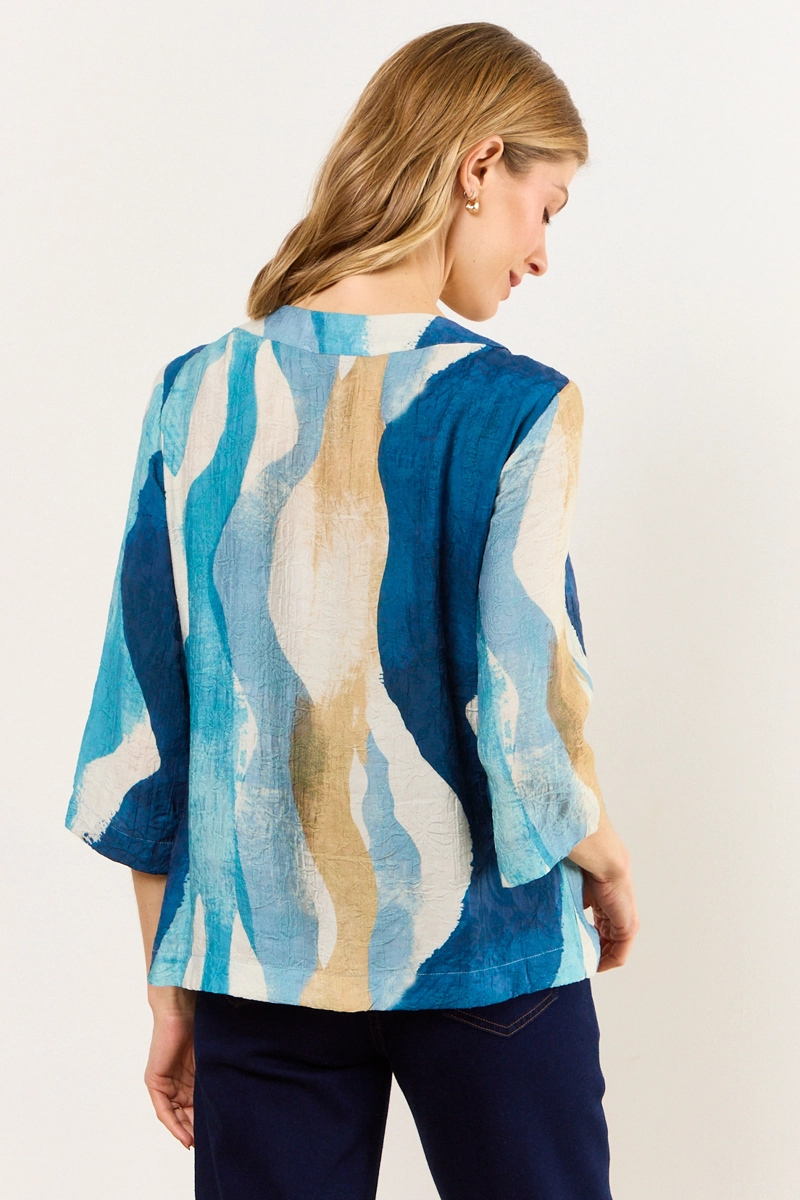 BLUSAS MANGA LARGA AZUL MUJER MA GRIFFE - 3