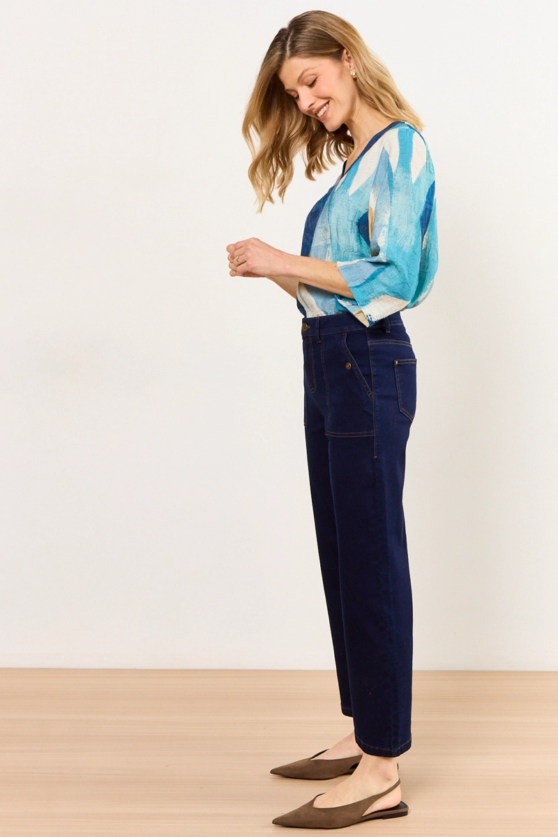 BLUSAS MANGA LARGA AZUL MUJER MA GRIFFE - 5
