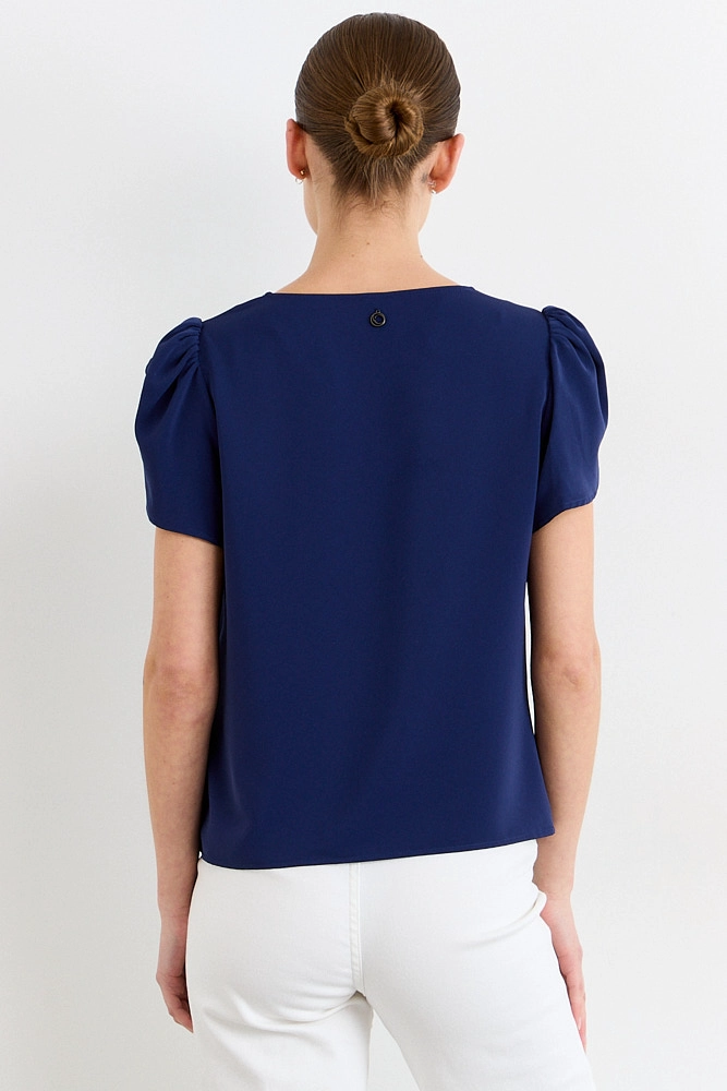 BLUSAS MANGA CORTA AZUL MUJER IO - 3