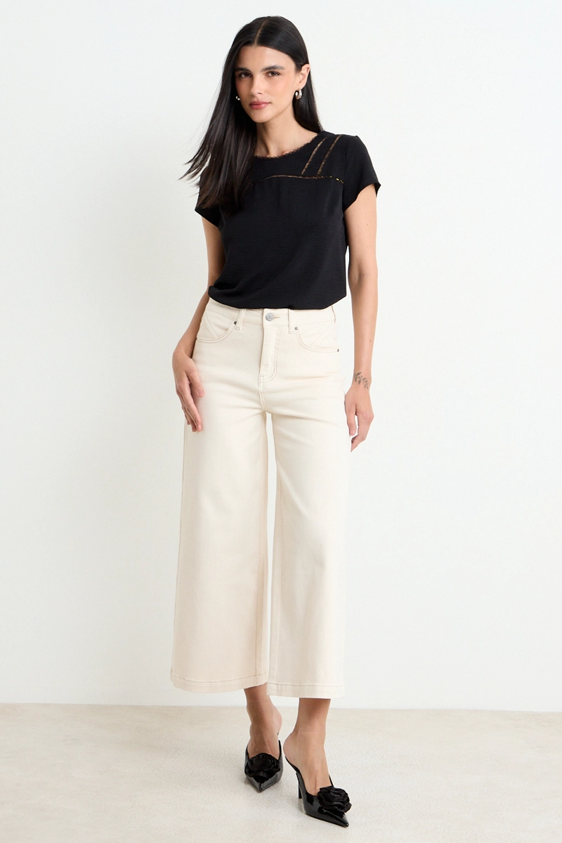 BLUSA LISA NEGRO MUJER ASH - 4