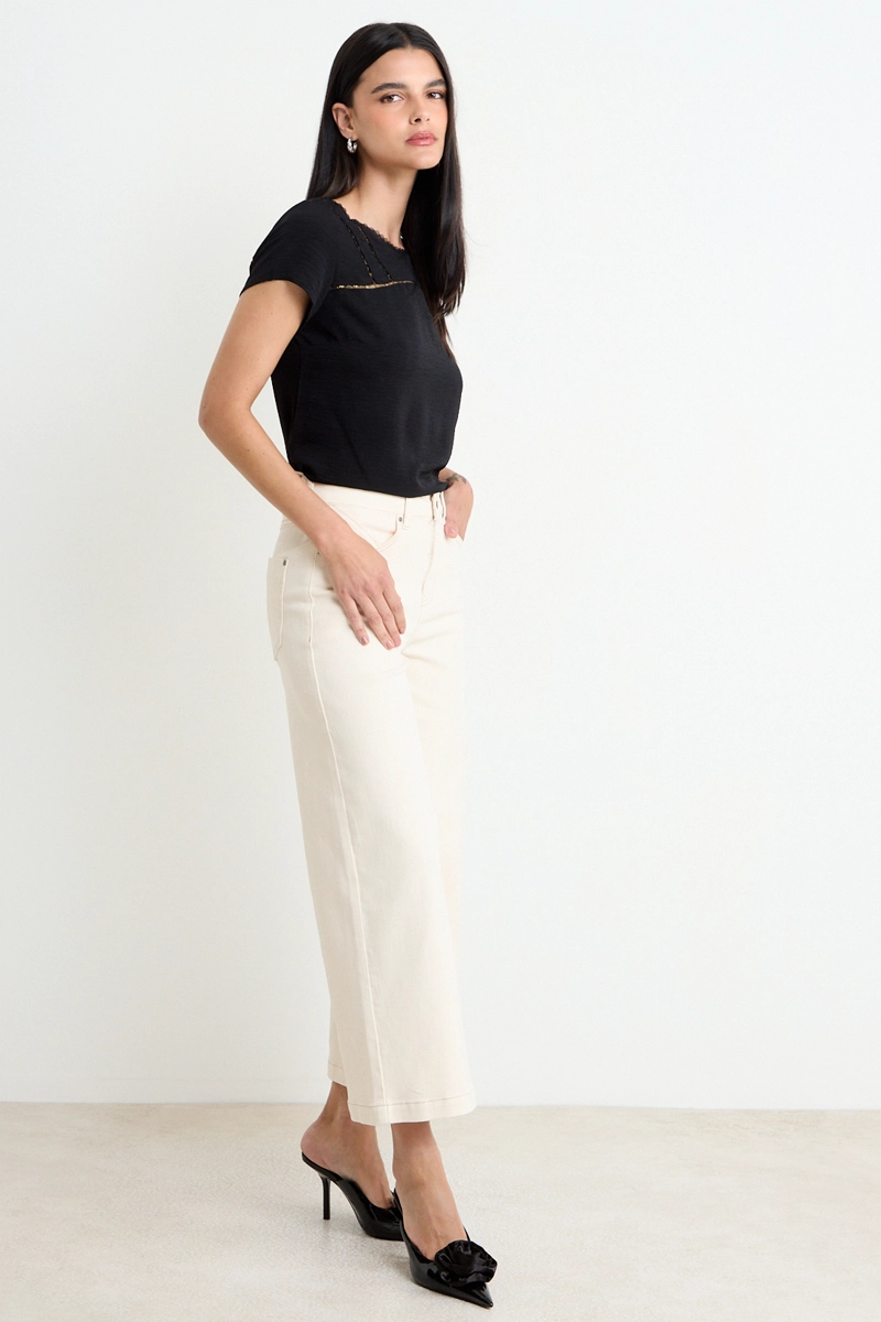 BLUSA LISA NEGRO MUJER ASH - 5