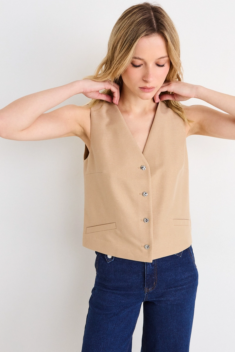 GILET AVELLANA MUJER ASH - 1