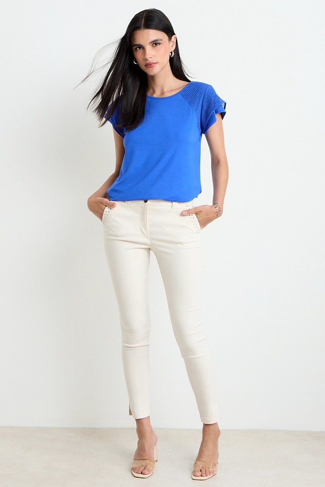 PANTALON LISO BEIGE MUJER ASH - 1