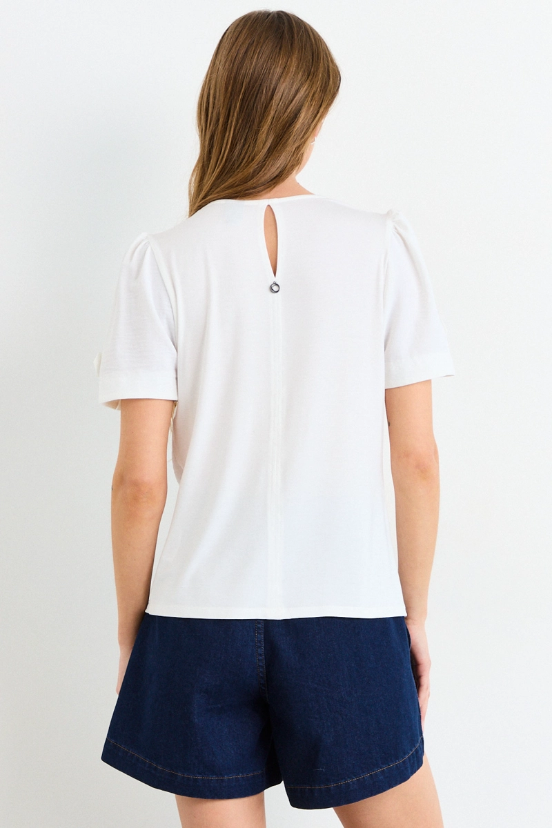 POLERA MANGA CORTA CRUDO MUJER IO - 3