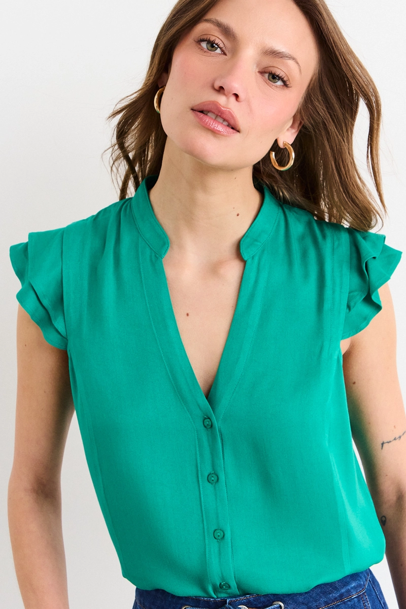 BLUSAS SIN MANGA VERDE MUJER IO - 1