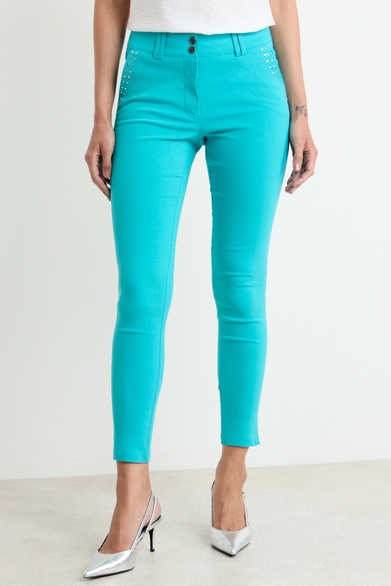 PANTALON LISO VERDE CATA MUJER ASH - 2