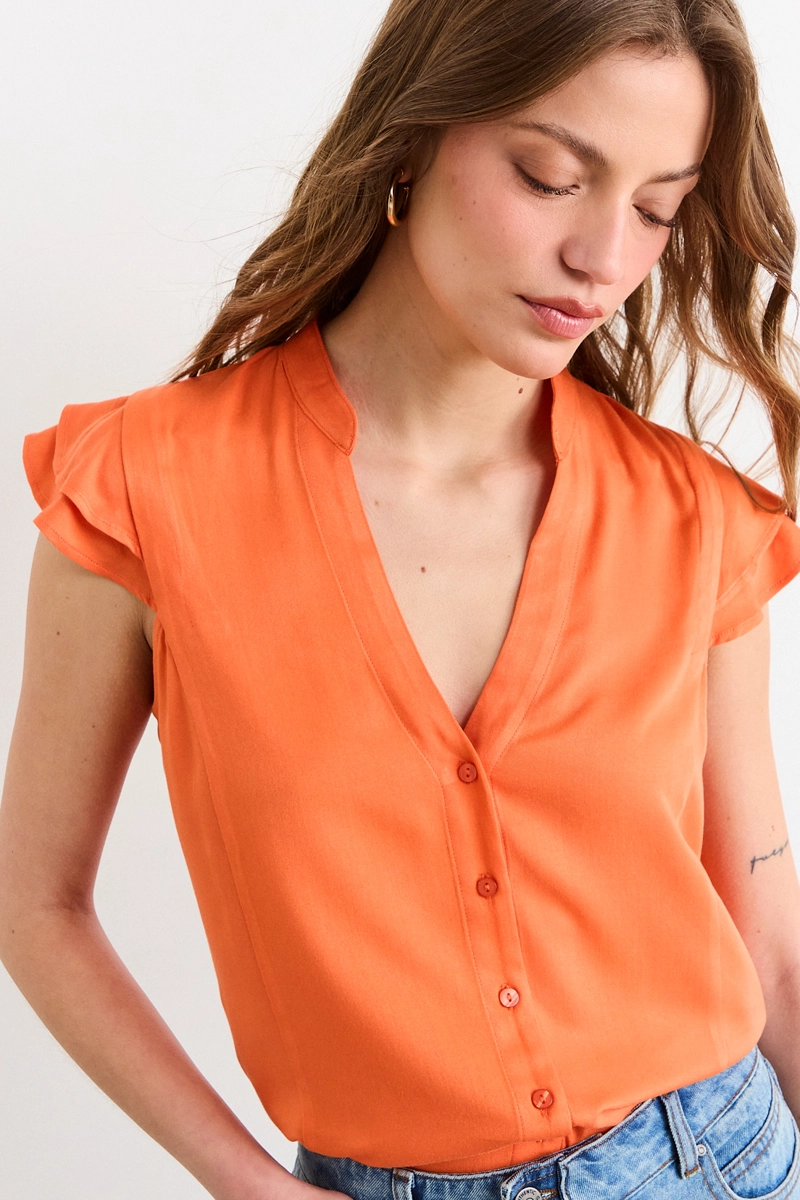 BLUSAS SIN MANGA NARANJO MUJER IO - 1