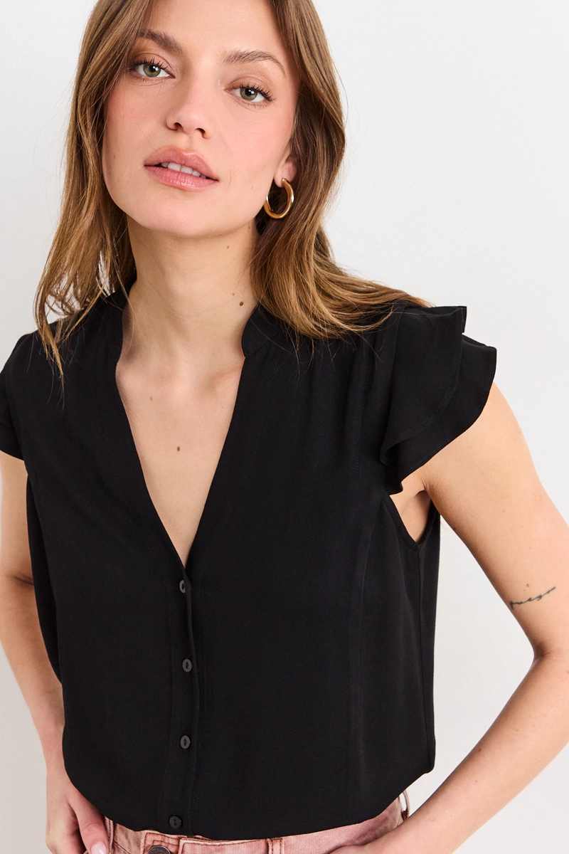 BLUSAS SIN MANGA NEGRO MUJER IO - 1