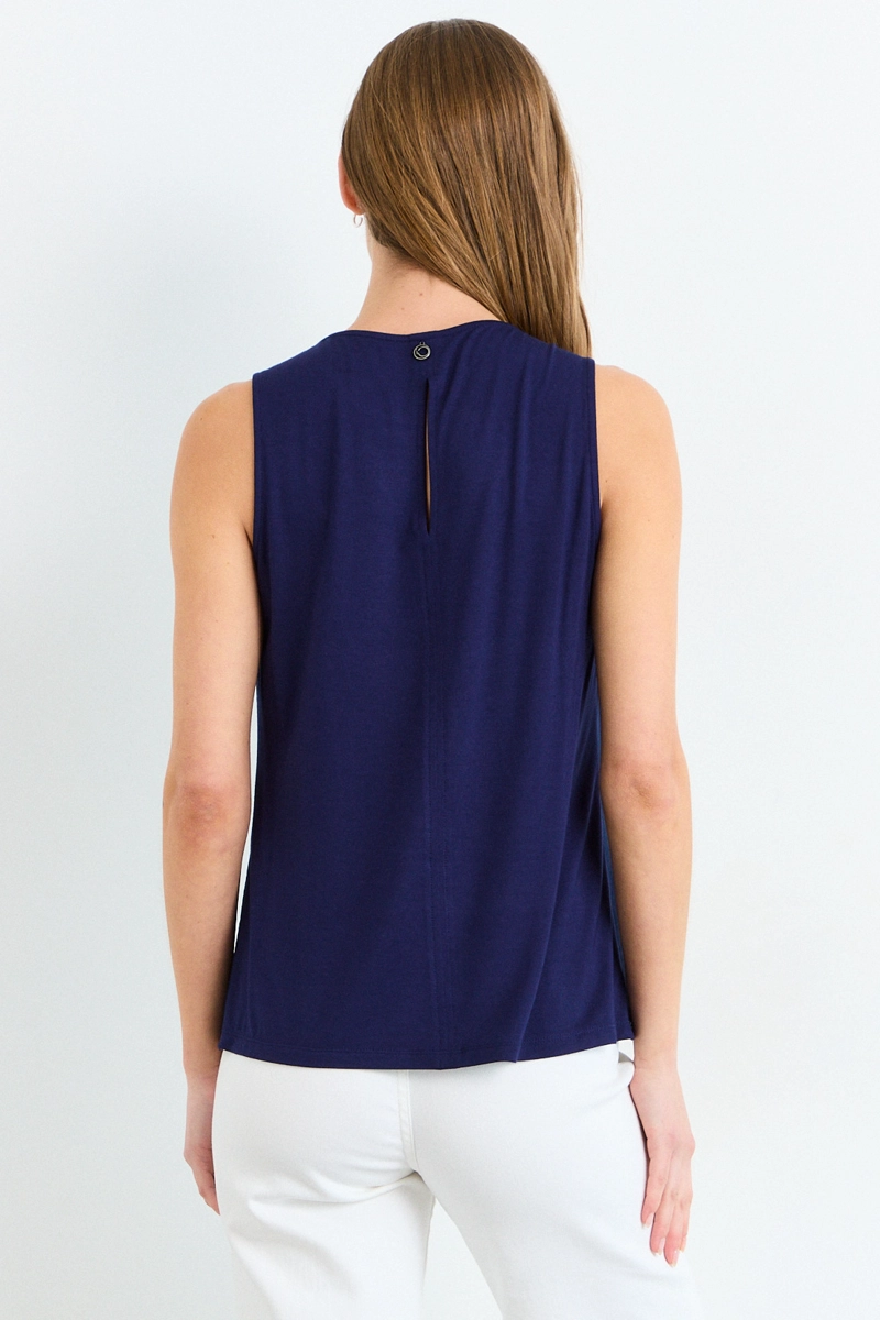 POLERA SIN MANGAS AZUL MUJER IO - 3