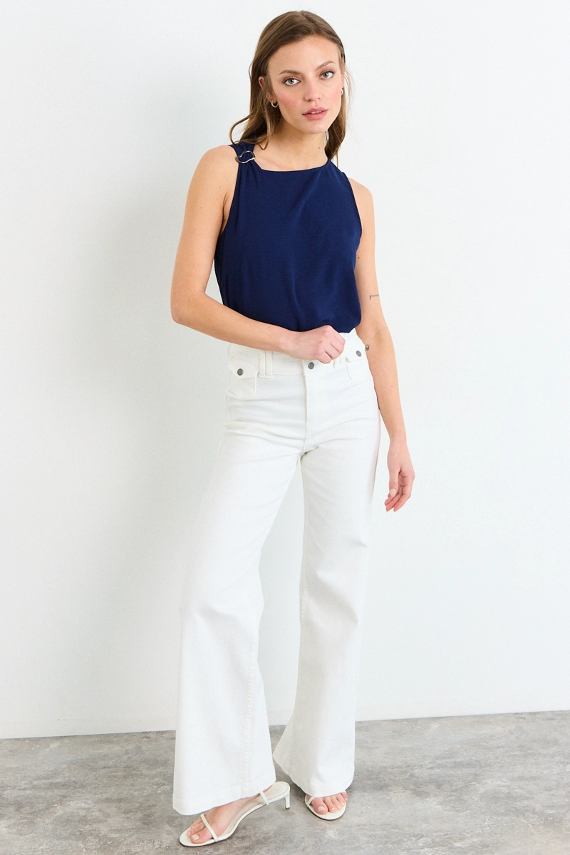 POLERA SIN MANGAS AZUL MUJER IO - 5