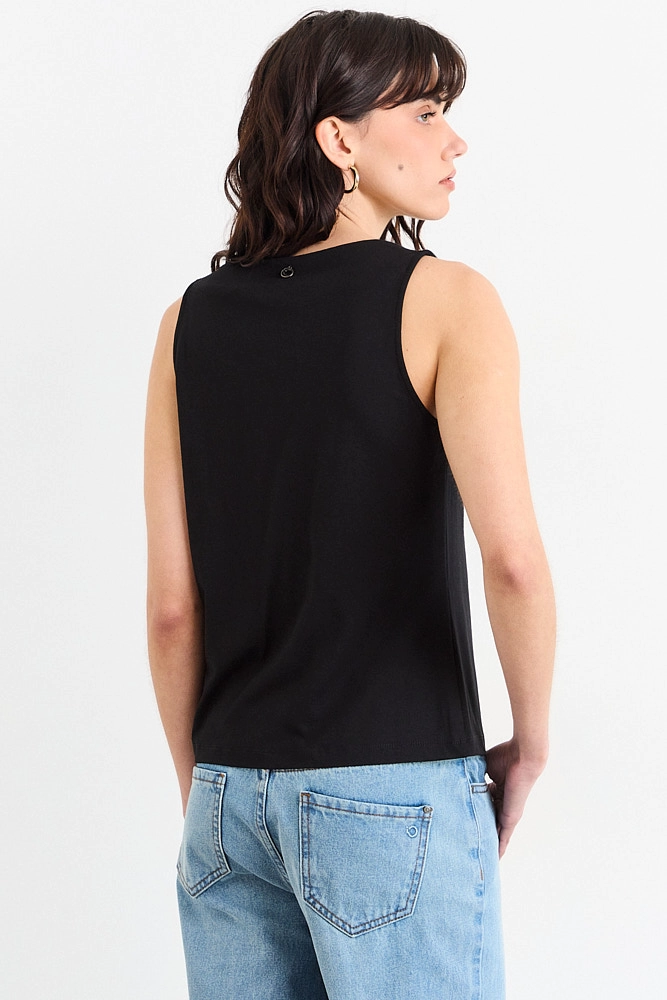 POLERA SIN MANGAS NEGRO MUJER IO - 3