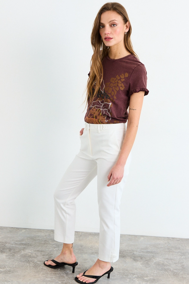 POLERA MANGA CORTA CAFE MUJER IO - 4
