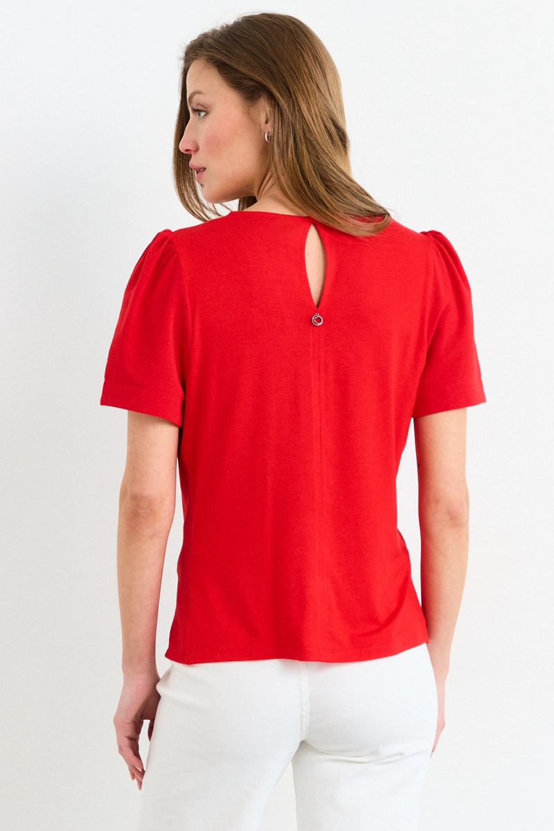 POLERA MANGA CORTA ROJO MUJER IO - 3