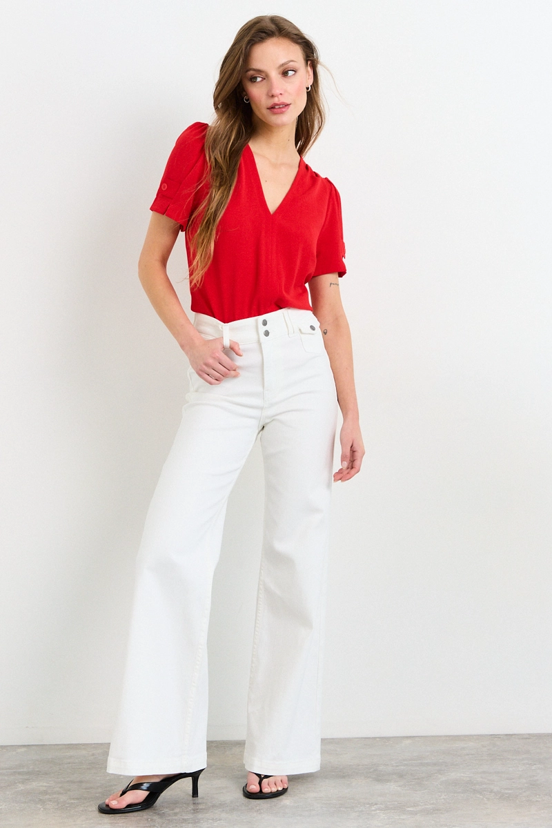 POLERA MANGA CORTA ROJO MUJER IO - 4