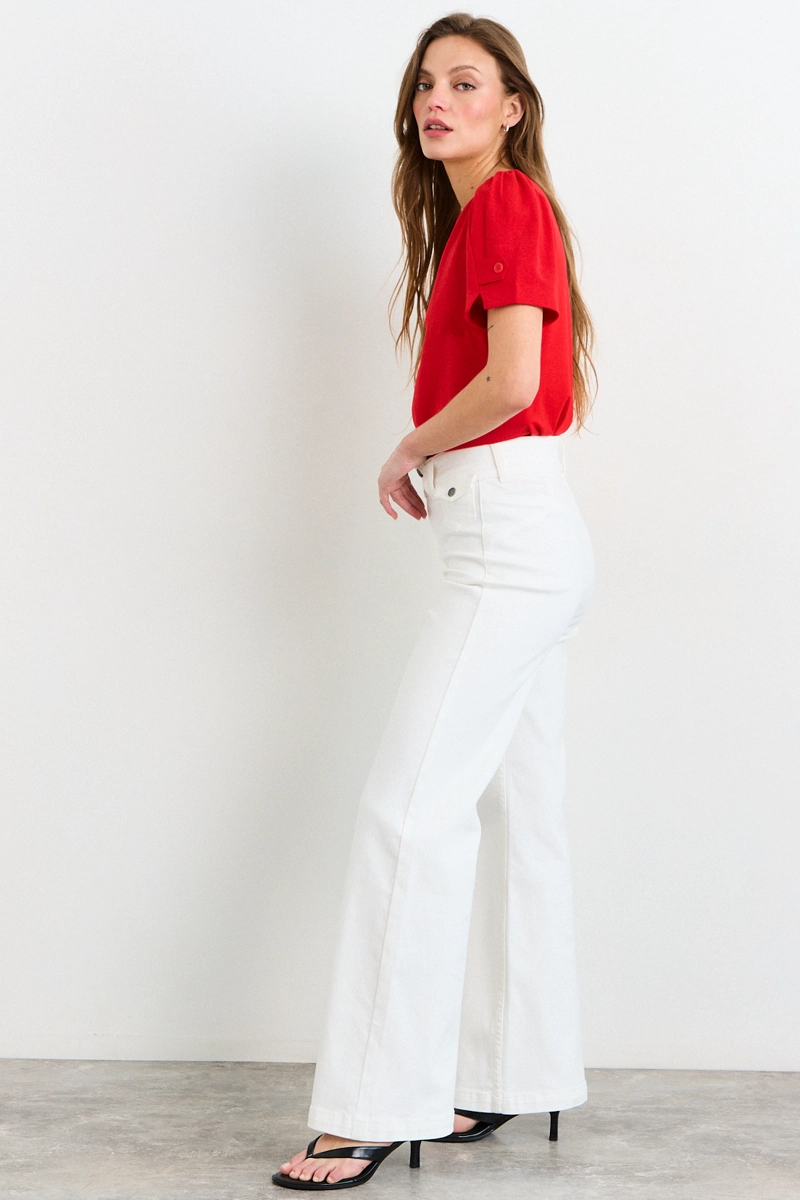 POLERA MANGA CORTA ROJO MUJER IO - 5