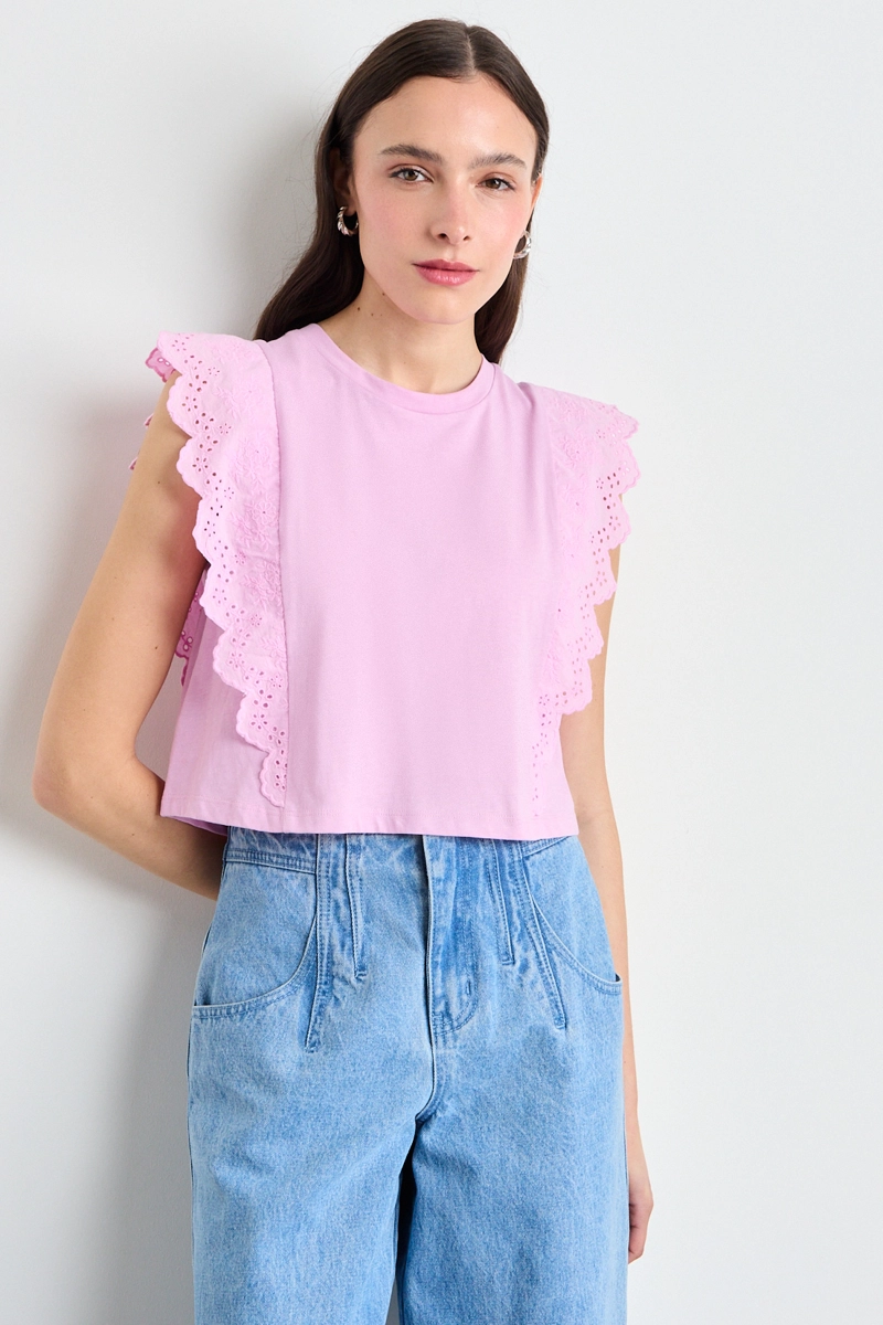 POLERA LISA LILA MEDIO MUJER IO - 1