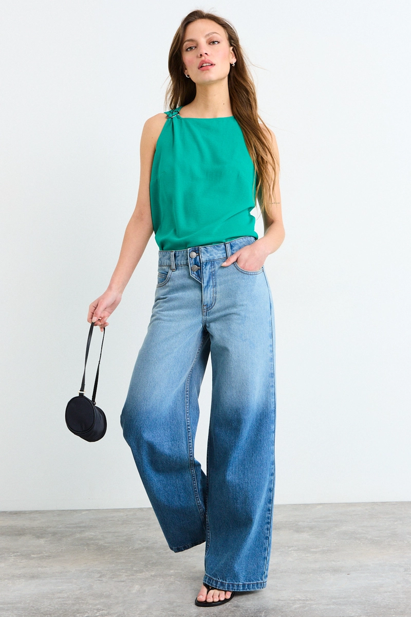 POLERA SIN MANGAS VERDE MUJER IO - 4