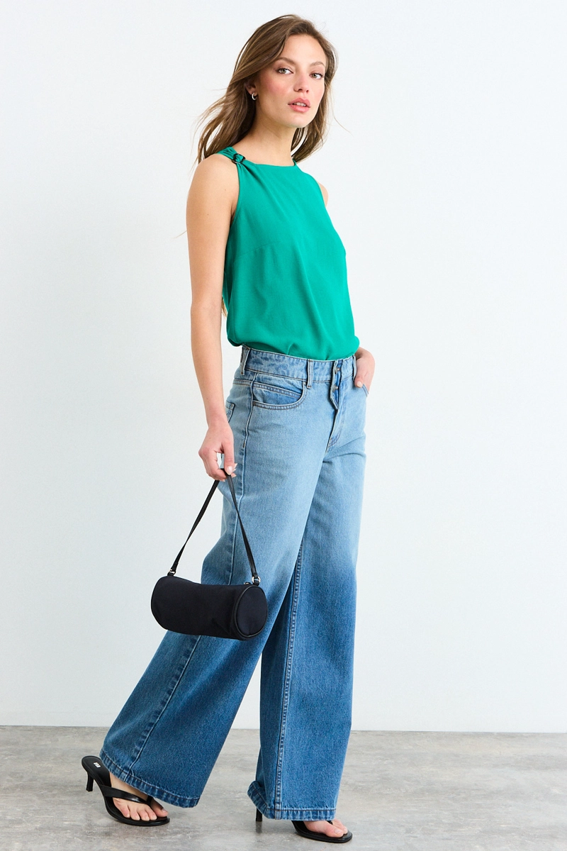 POLERA SIN MANGAS VERDE MUJER IO - 5