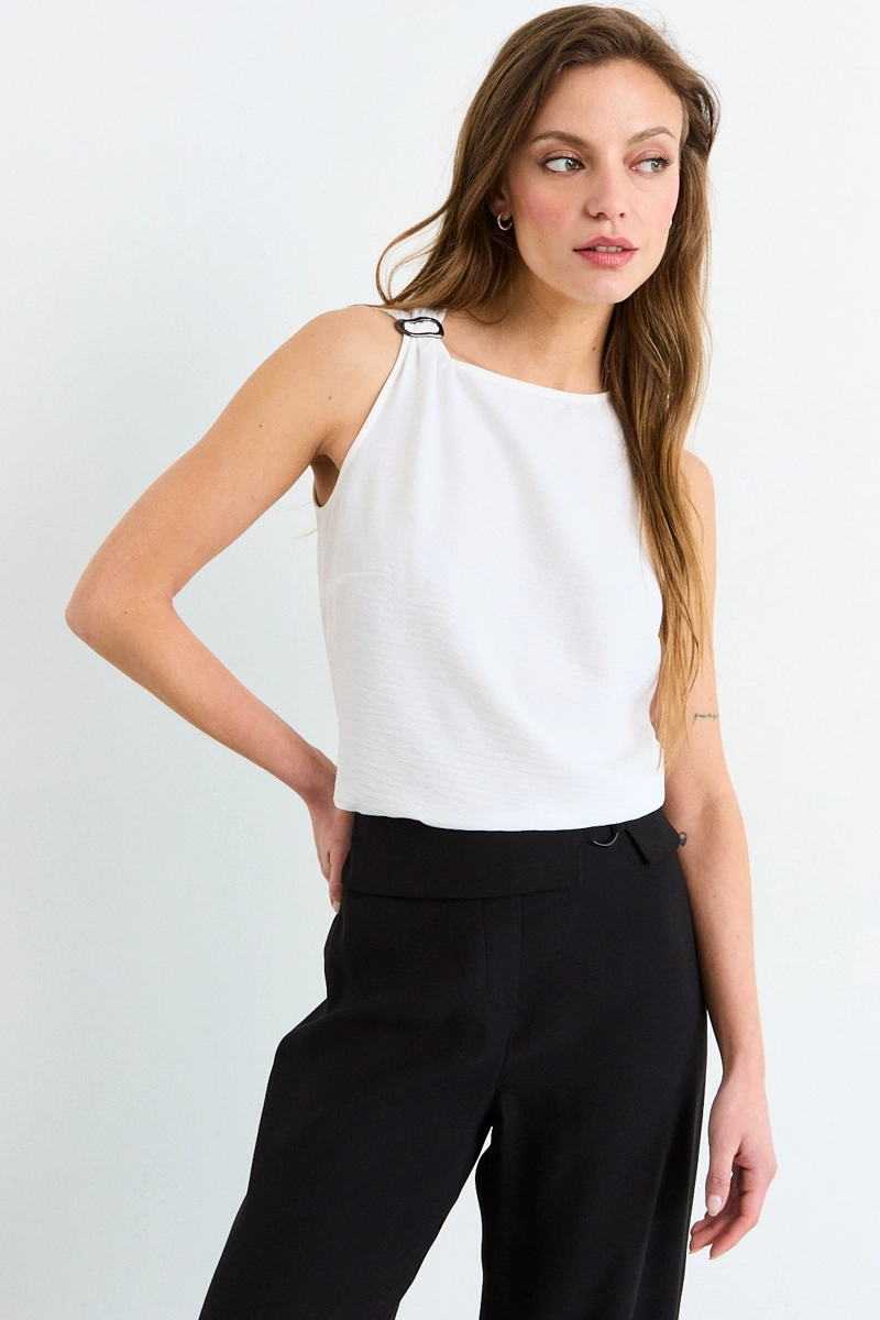 POLERA SIN MANGAS CRUDO MUJER IO - 2