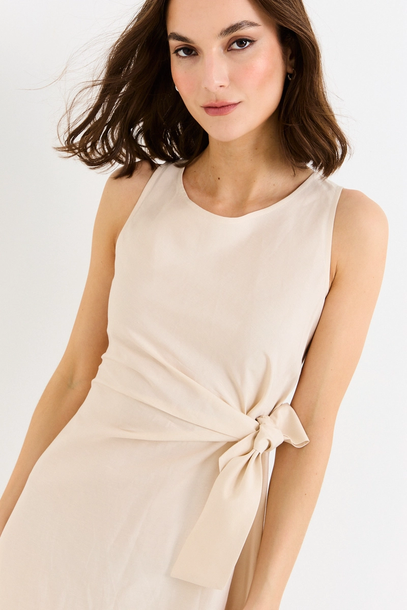 VESTIDO LARGO BEIGE MUJER ASH - 2