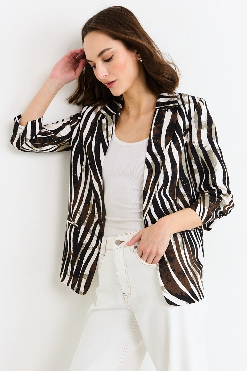 BLAZER CAFE MUJER ASH - 1