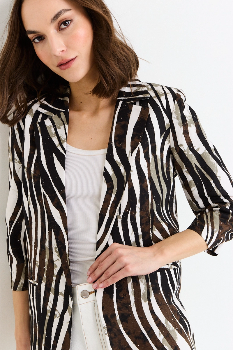 BLAZER CAFE MUJER ASH - 2
