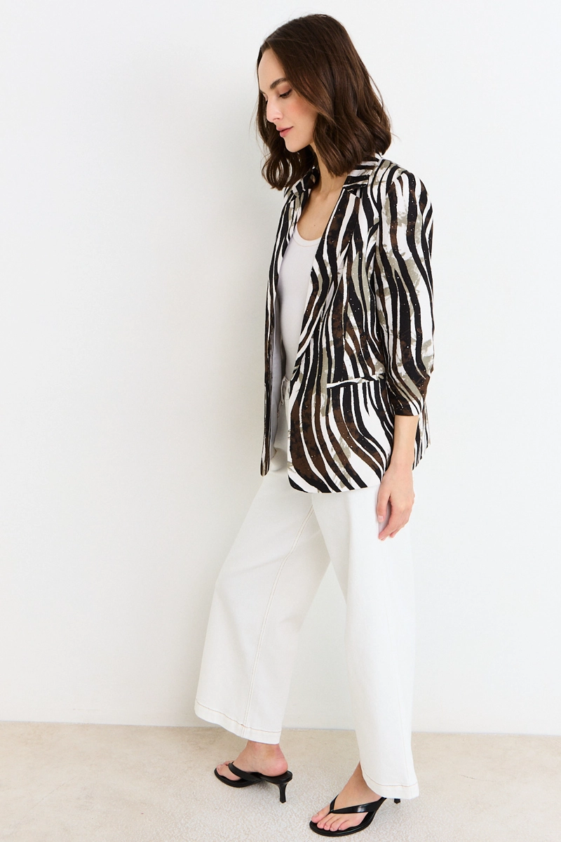 BLAZER CAFE MUJER ASH - 4