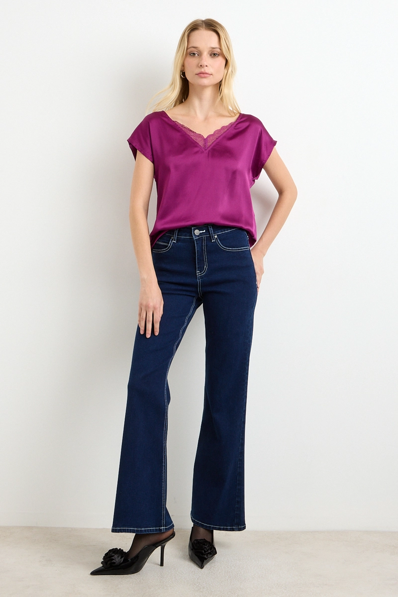 POLERA MANGA CORTA MORADO MUJER ASH - 5
