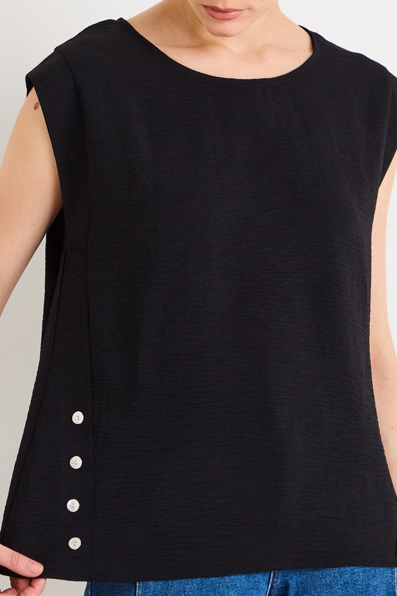 BLUSAS SIN MANGA NEGRO MUJER ASH - 2