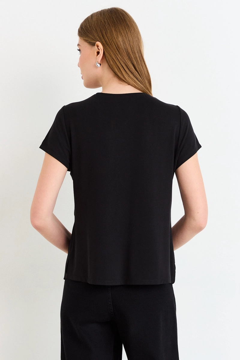 POLERA MANGA CORTA NEGRO MUJER ASH - 3