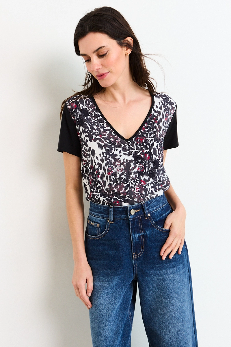 POLERA MANGA CORTA NEGRO MUJER ASH - 2