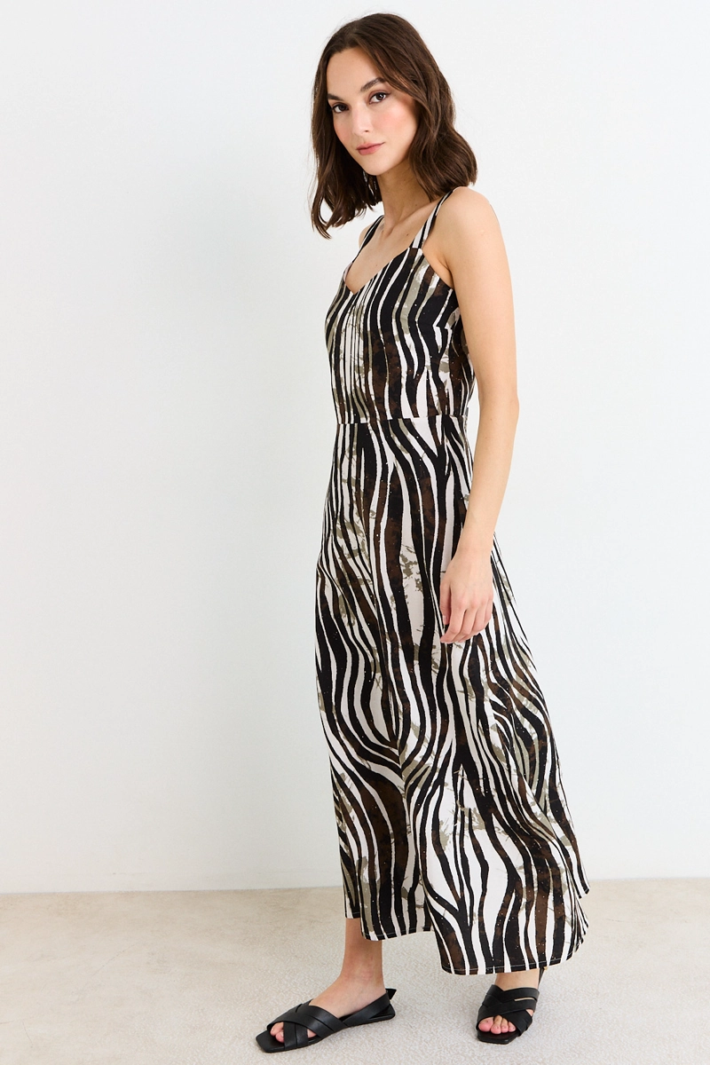 VESTIDO LARGO CAFE MUJER ASH - 5